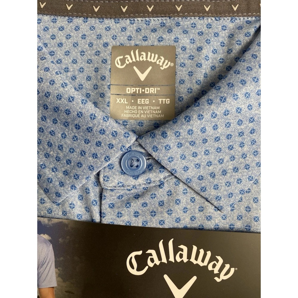 Callaway Men's Moisture OPTI DRI Wicking Performance Golf Polo XXL Regatta New - Picture 3 of 7